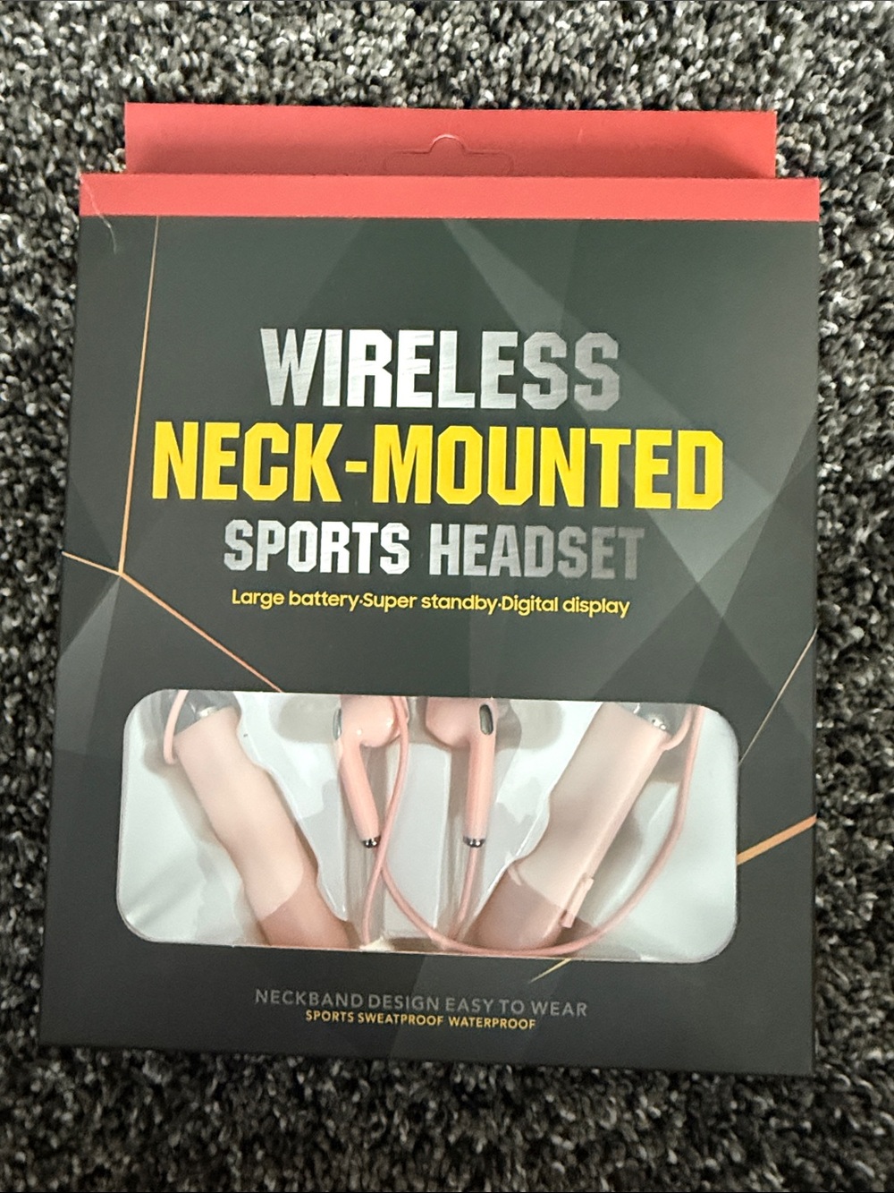 Wireless Neck-Mounted Sports Headset - Rose Gold